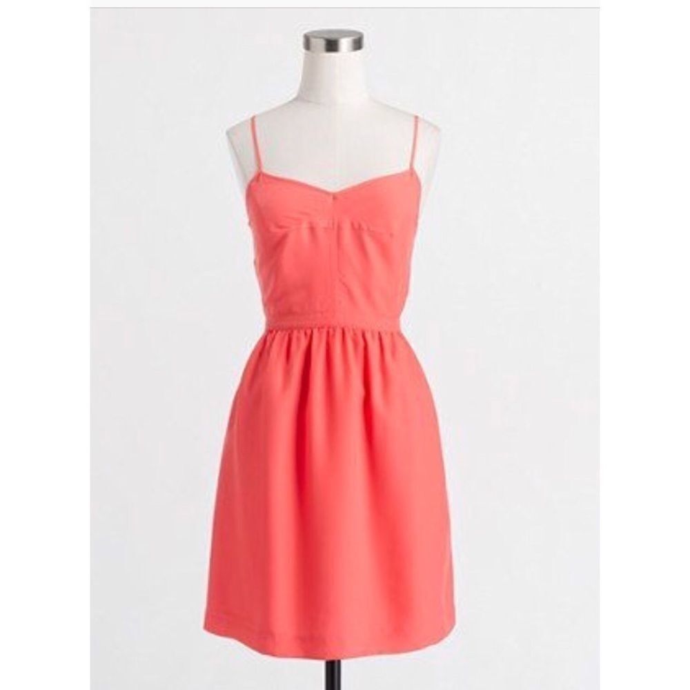 Spaghetti strap pink J. Crew dress size 0